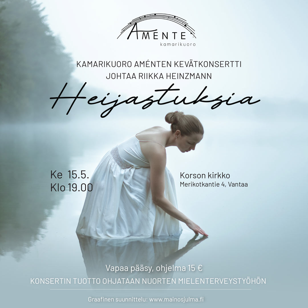 Amenten kevätkonserttijuliste Heijastuksia. Graafinen suunnittelu ja toteutus, Mainosjulma